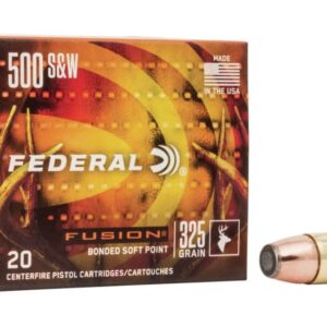 Federal Premium Centerfire Handgun Ammunition .500 S&W Magnum 325 grain Fusion Soft Point 250 rounds