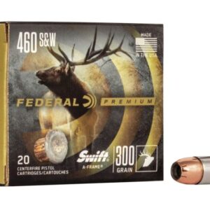 Federal Premium Centerfire Handgun Ammunition .460 S&W 300 grain Swift A-Frame 500 rounds