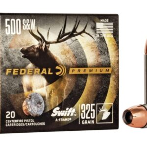 Federal Premium Centerfire Handgun Ammunition .500 S&W Magnum 325 grain Swift A-Frame 250 rounds