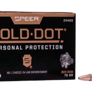 Speer Gold Dot .223 Remington 75 grain Soft Point Nickel Plated Brass 500 rounds