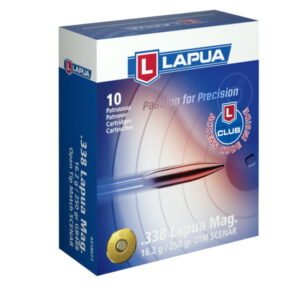 Lapua Scenar .338 Lapua Magnum 250 grain Scenar Open Tip Match Brass Cased 100 rounds