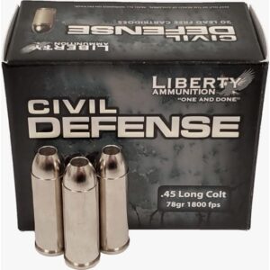 Liberty Ammunition Civil Defense .45 Long Colt 78 grain Hollow Point Centerfire Pistol Ammunition 500 ROUNDS