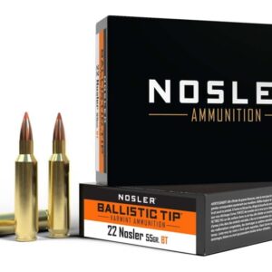 Nosler .22 Nosler Ballistic Tip 55 grain Brass Cased 500 rounds