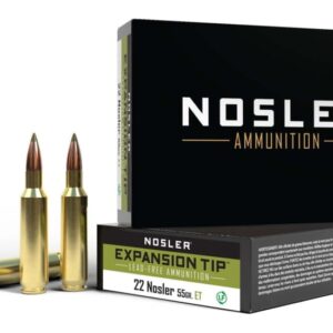 Nosler .22 Nosler E-Tip 55 grain Brass Cased 500 rounds