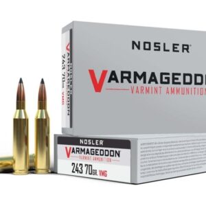 Nosler .243 Winchester Flat Base Tipped 70 grain Brass Cased 500 rounds