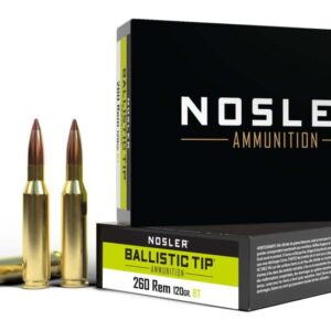 Nosler .260 Remington 120 Grain Ballistic Tip Brass Cased 500 rounds