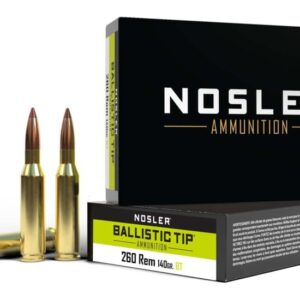 Nosler .260 Remington 140 Grain Ballistic Tip Brass Cased 500 rounds