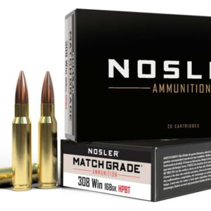 Nosler .308 Winchester 168 Grain Custom Competition Brass Cased 500 rounds