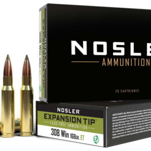 Nosler .308 Winchester 168 grain E-Tip Lead-Free Brass 500 rounds