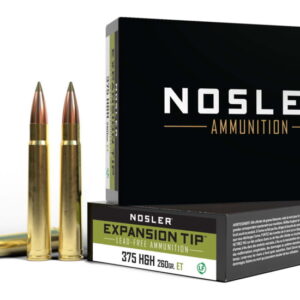 Nosler .375 H&H Magnum 260 Grain E-Tip Boat Tail Brass Cased 200 rounds