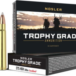 Nosler Trophy Grade .375 H&H Magnum 300 Grain AccuBond Brass Cased 200 rounds