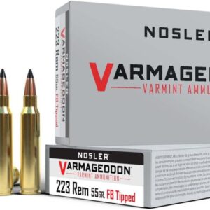 Nosler Varmageddon Ammunition 223 Remington 55 Grain Polymer Tip Flat Base  500 rounds