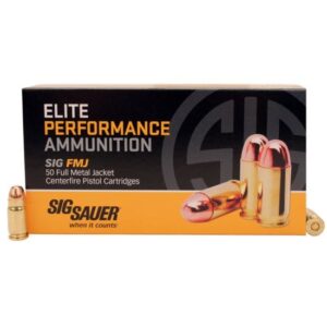 Sig Sauer Elite Performance .357 SIG 125 grain Full Metal Jacket Brass Cased 500 rounds