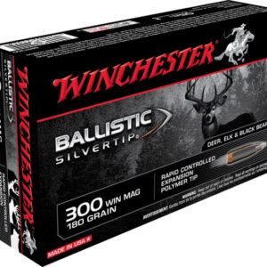Winchester BALLISTIC SILVERTIP .300 Winchester Magnum 180 grain Fragmenting Polymer Tip Brass Cased 500 rounds