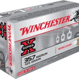 Winchester SUPER-X HANDGUN .357 Magnum 125 grain WinClean Enclosed Base Brass Cased Centerfire Pistol Ammunition WC3571 Caliber: .357 Magnum, Number of Rounds: 500