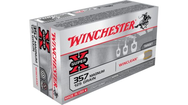 Winchester SUPER-X HANDGUN .357 Magnum 125 grain WinClean Enclosed Base Brass Cased Centerfire Pistol Ammunition WC3571 Caliber: .357 Magnum, Number of Rounds: 500