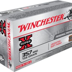 Winchester SUPER-X HANDGUN .357 Magnum 158 grain Jacketed Soft Point Centerfire Pistol Ammunition X3575P Caliber: .357 Magnum, Number of Rounds: 500
