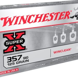 Winchester SUPER-X HANDGUN .357 SIG 125 grain WinClean Enclosed Base Brass Cased 500 rounds