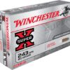 Winchester SUPER-X RIFLE .243 Winchester 80 grain Jacketed Soft Point Brass Cased 500 rounds