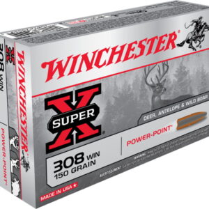 Winchester SUPER-X RIFLE .308 Winchester 150 grain Power-Point Brass Cased  500 rounds