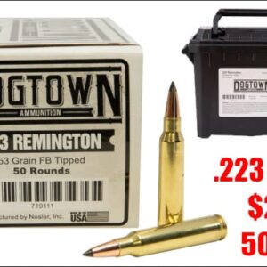 Dogtown Ammunition 223 Remington 53 Grain Polymer Tip Flat Base 500 rounds
