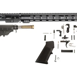 AR-STONER AR-15 Build Kit with Upper Receiver Assembly 5.56x45mm NATO 16" Barrel Mid Length 15" M-LOK Handguard, Complete Lower Receiver Parts Kit, Stock Assembly 6-Position Mil-Spec Collapsible