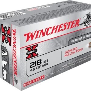 Winchester Super X 218 Bee Ammo 46 Grain Jacketed Hollow Point Box of 50